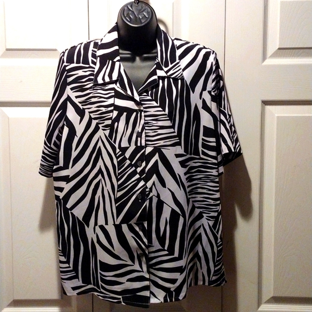 Vintage button down Shirt 14W - Picture 2 of 6